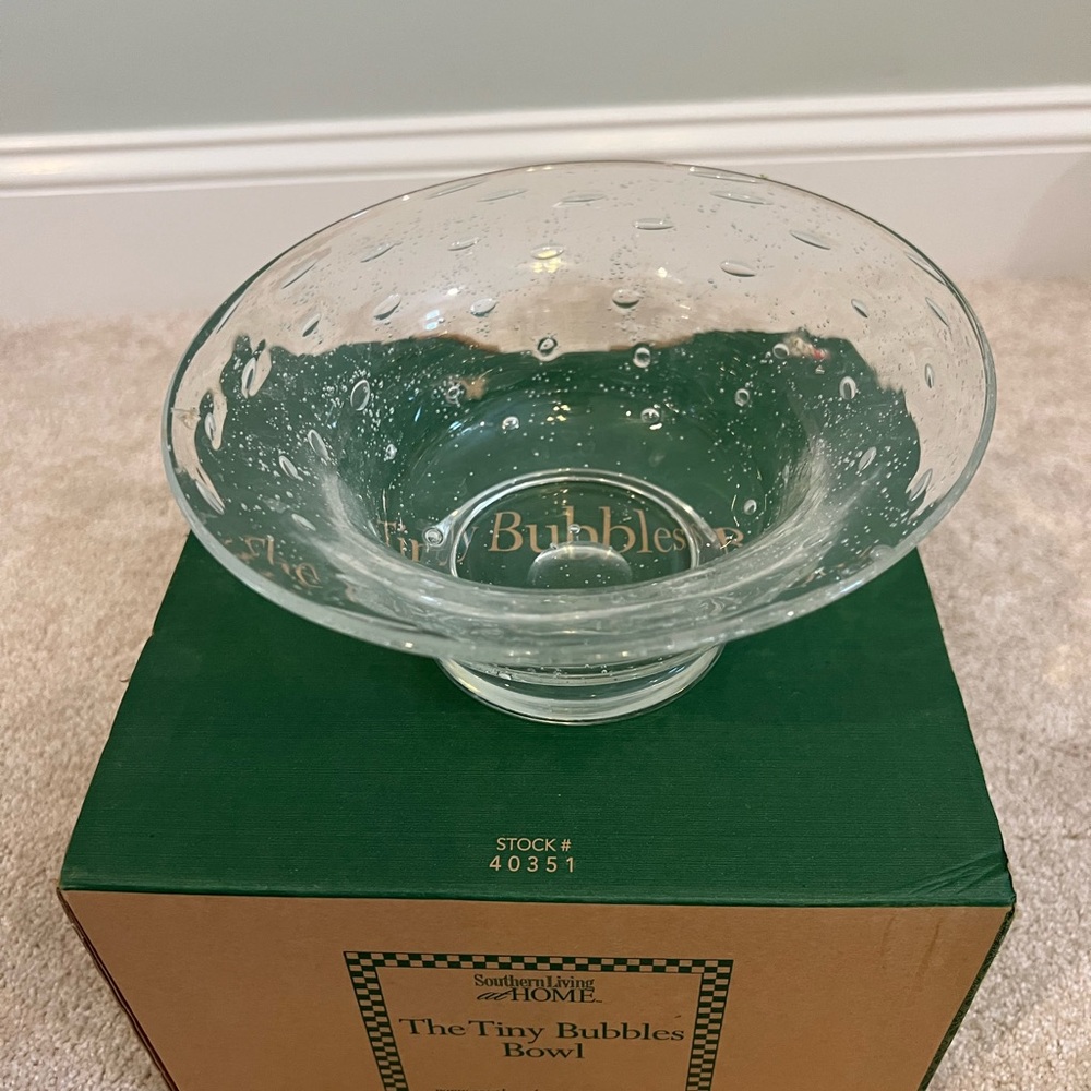 Southern Living At Home Tiny Bubbles Glass Bowl